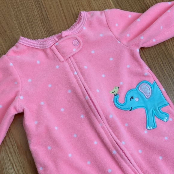 3M Carters Fleece Sleep and Play Pajamas - Picture 4 of 5